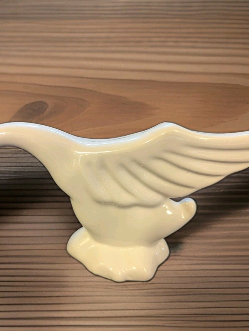 Haeger Pottery Satin White Swan Figurine Vintage 1940’s Art Deco Duck Goose